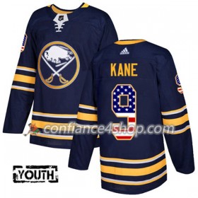 Adidas Maillot de Hockey Buffalo Sabres Evander Kane 9 2017-2018 Bleu Marine USA Flag Fashion Authentic - Enfant